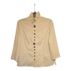 Etcetera White Button-Up Women's Top
